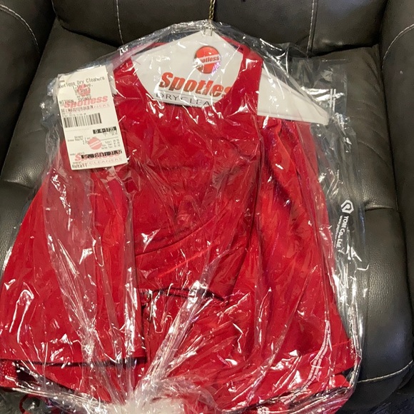 2 piece red dress - Picture 3 of 4